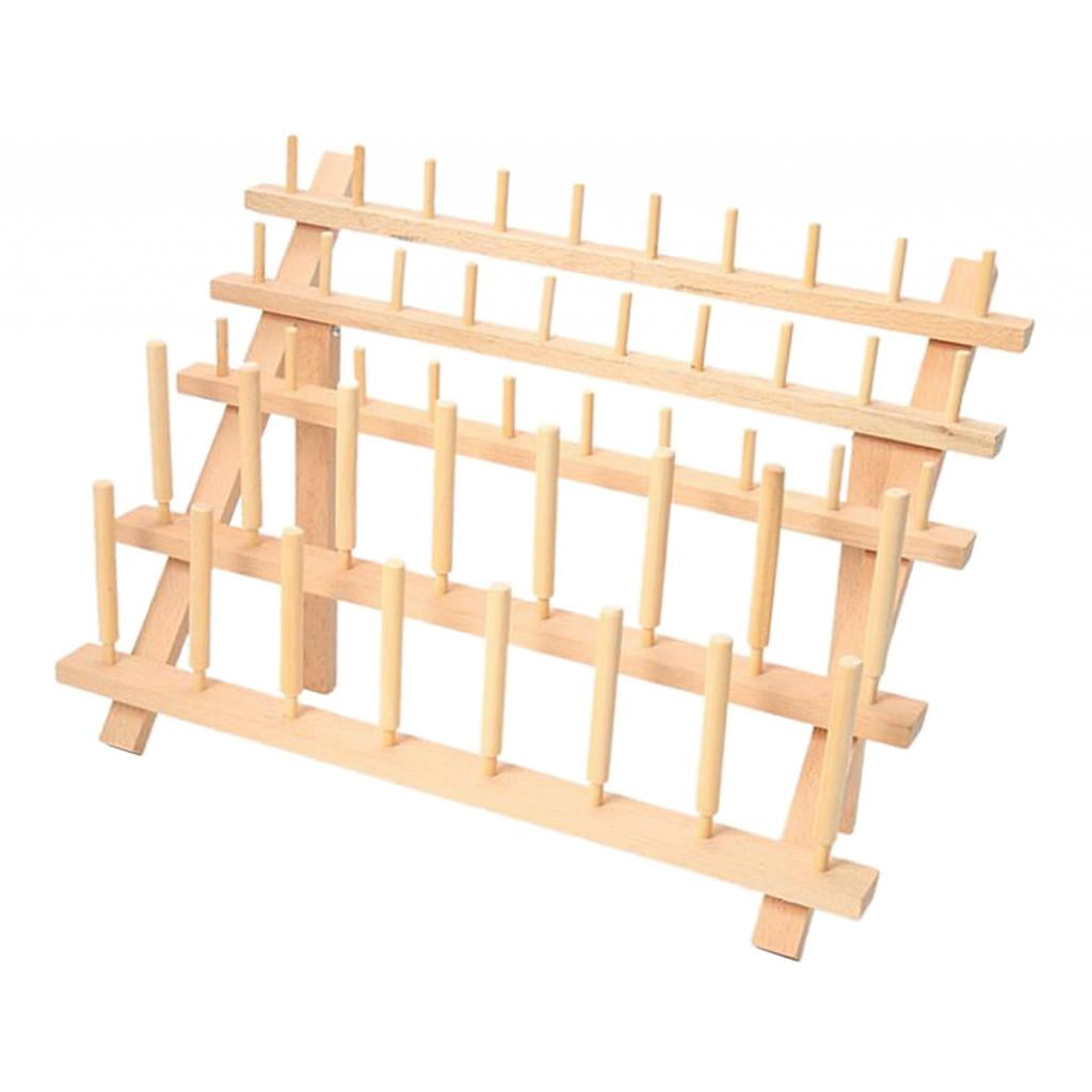 Wooden Thread Rack Holder - 46 Spool Skeins Stand, Thread Organiser, 30cm x 40cm