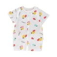 thumbnail image 2 of TMOYZQ Baby Boy Girls Clothes Newborn Cotton Short Sleeve Bodysuit Jumpsuits Infant Soft Summer Pajamas 0-12 Months, 2 of 3