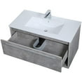 thumbnail image 3 of 36 inch Single Bathroom Floating Vanity in Concrete Grey, 3 of 14