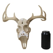 Ebros Gift Rustic Hunter 15.5” x 14.25” Deer Skull Antler Wall Pediment