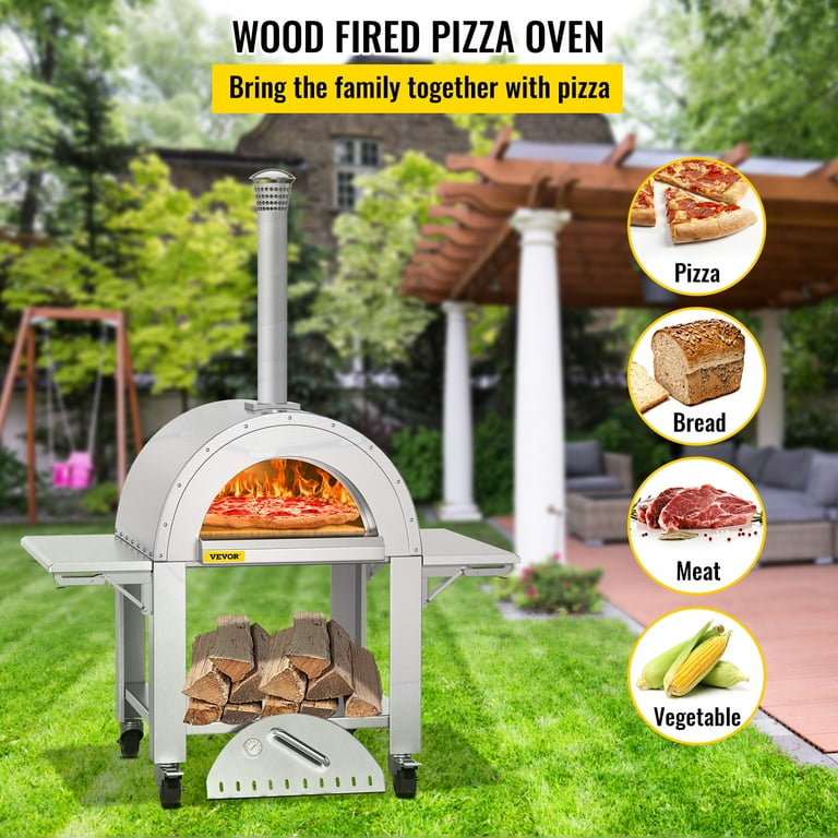 VEVOR Pellet Pizza Oven, Pizza Oven Outdoor Stainless Steel Portable Pizza Oven