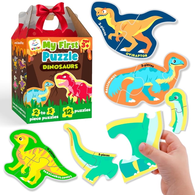 Puzzle Zicster Mi Primer Dinosaurio Montessori 12 Rompecabezas