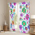 thumbnail image 3 of Feelyou Hippie Boho Flower Curtains Pack of 2 (42x84 Each), Paisley Curtains Blackout, 3 of 6