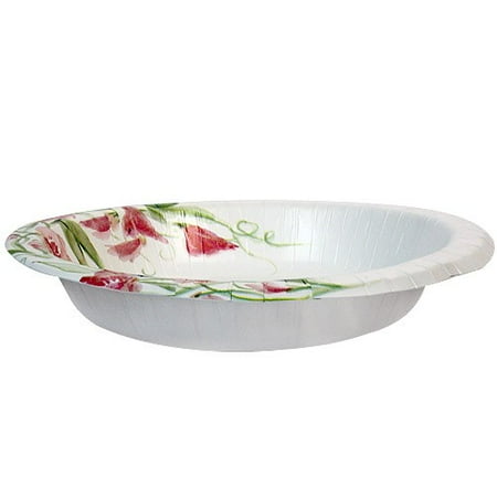 - Nicole Home Collection Everyday Floral Paper Bowls, 20 Oz, Pink Floral, 24 Ct