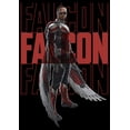 thumbnail image 2 of Boy's Marvel The Falcon and the Winter Soldier Falcon Repeating  Graphic Tee Black Medium, 2 of 5