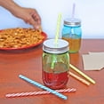 thumbnail image 5 of Southern Homewares Multicolor Plastic Reusable Drinking Straws Colorful Tumbler Straws Ring Stopper Set of 6, 5 of 6