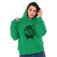 thumbnail image 3 of Hand Eye Crystal Ball Futuristic Spirit Unisex Plus Fleece Graphic Hoodie Brisco Brands 2X, 3 of 5
