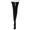 thumbnail image 4 of Women's Velvet Footed Pantyhose Tights, Adult Opaque Control Top Leggings, Comfortable Stretch Design for Everyday Wear, Royal Blue, One Size, 4 of 7