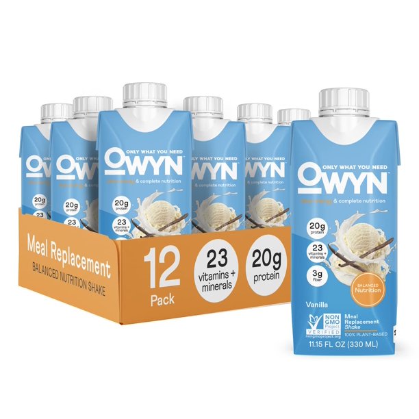 OWYN Vegan Protein Shake, Meal Replacement Shakes for Weight Loss, 20g