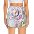 thumbnail image 2 of Lsque Vintage Rose Printed Women's Running Shorts with Liner Pockets,Elastic Quick Dry Workout Athletic Gym Yoga Shorts,Womens High Waist Shorts-X-Large, 2 of 9