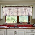 thumbnail image 3 of Yayeee Kitchen Curtains Tier Set of 2 Light Filtering 57"x24" Over Sink Window Panels, Purple Watercolor Seashells, 3 of 7