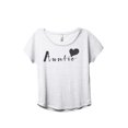 thumbnail image 1 of Thread Tank Auntie Heart Women's Fashion Relaxed Slouchy Dolman T-Shirt Tee Heather White Small, 1 of 1