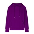 thumbnail image 4 of IMENGL Hoodies trendy knit drawstring pullover, Purple L, Size M-3XL, 4 of 7