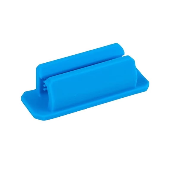 Magnetic Dry Erase Marker Clips for Whiteboard, Easy to Use Black and Clear Plastic Pen Holders for Office or Classroom Blue 2"