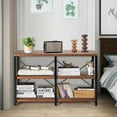 thumbnail image 4 of Gymax 47'' Console Table 3 Tier Industrial Sofa Table Metal Frame Rustic Brown, 4 of 10