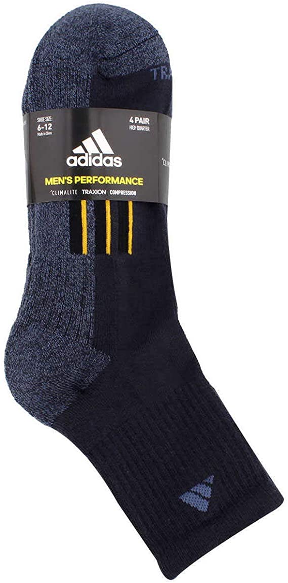 Adidas Men's Performance High Quarter Socks 4-Pack photo 2