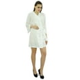 thumbnail image 5 of Bimba Women Short Solid Belt Robe Soft Modal Cotton Wrap Round Plain Bath Robe, 5 of 5
