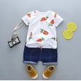 thumbnail image 1 of SDJMa Toddler Baby Kids Boys Carrots T-shirt Tops Tee Solid Short Casual Outfit Set, 1 of 9