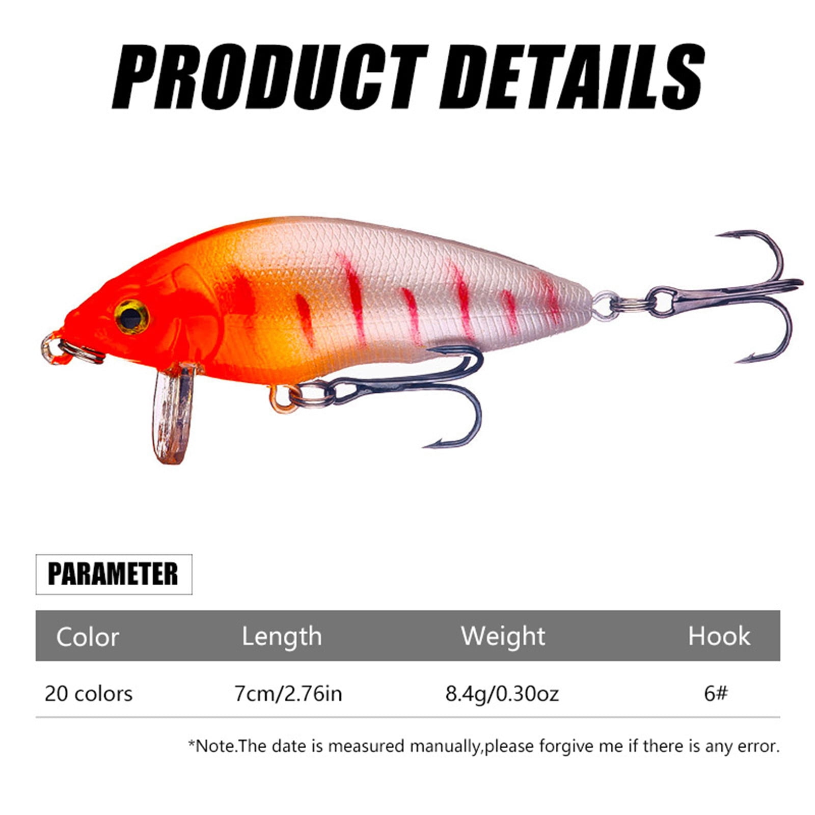 LWVITH 20 Pack Fishing Lures Kit, Soft Plastic Fish Bait Set with Crankbaits Spoons, Lifelike Floating Sinking Lures for Freshwater Saltwater, Bass Trout Salmon Fishing Tackle, Angler Gift