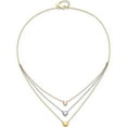 thumbnail image 5 of 14K Tri-Color Three Heart With 1In Ext. Necklace (17 X 10.96) Made In Turkey sf2643-16, 5 of 5