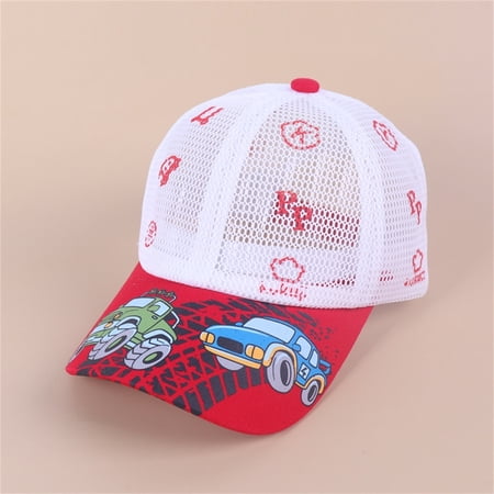 

Dyfzdhu Children Sun Hat Baseball Cap Breathable Net Cartoons Pattern Boys Girls Kids