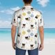 thumbnail image 4 of Fotbe Cute Cat Camisa Hawaiana para Hombre Unisex – Camisa Casual de Verano con Botones de Manga Corta de Algodón y Lino,X-Large, 4 of 7