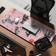 thumbnail image 2 of Long Mouse Pads for Desk,Schnauzer Dogs and Pioneer Flower Desk Mats on Top Of Desks, Desk Mouse Pad Extra Large with 3mm Non-Slip Base and Stitched Edge for Gaming,Office,Work,Home 35.4"x15.7", 2 of 6