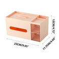 thumbnail image 3 of Desktop Storage Box - Transparent Drawer Organizer with Phone Stand, Multifunctional Tissue Box Holder for Office & Student Desk Organization, 3 of 6