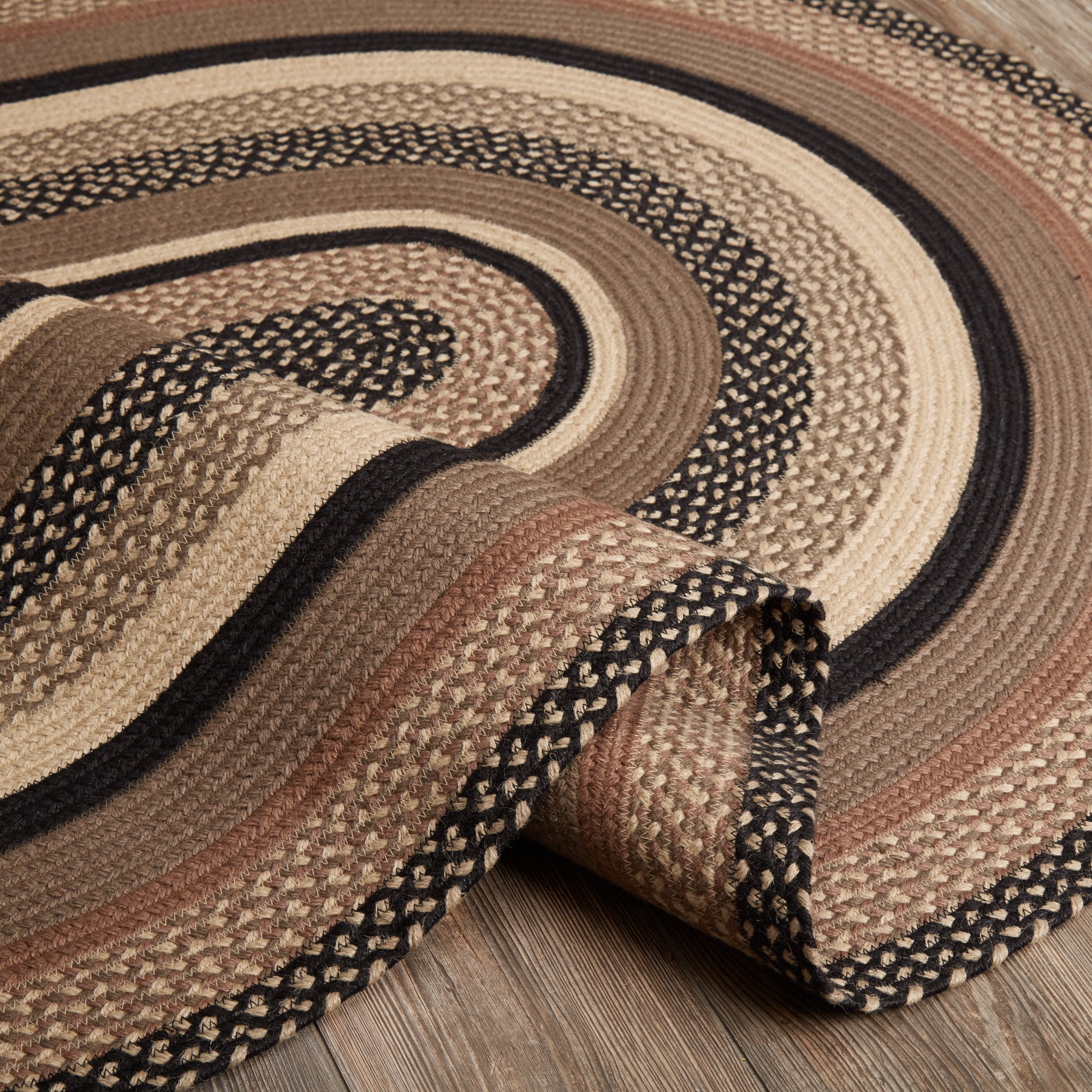 VHC Brands Sawyer Mill Jute Area Rug Farmhouse Country Style Floor Mat Non Skid Pad 48x72