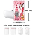 thumbnail image 6 of Valentine''s Day Pink Gnomes Shower Curtain Buffalo Plaid Polka Dot Love Heart 36x72 Inch Shower Curtain Waterproof Washable Fabric Farmhouse Holiday Bathroom Decor with Hooks, 6 of 6