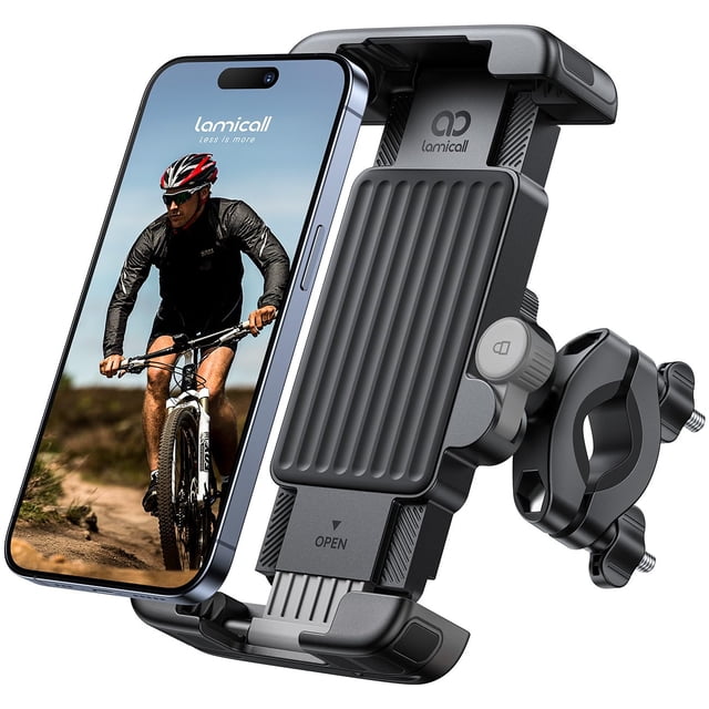 Soporte para teléfono de bicicleta Lamicall 1s con cierre rápido para teléfonos de 6 a 7,2"