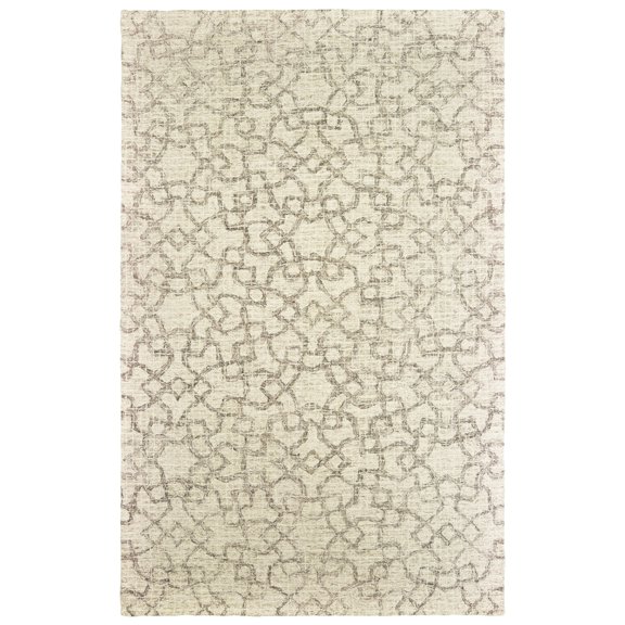Moretti Pride Area Rug 55608 Tan Diamonds Interlocking 3' 6" x 5' 6" Rectangle
