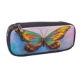 thumbnail image 2 of Picia Oil Painting Beautiful Butterfly Pattern Large Capacity PU Leather Pencil Case Organizer Pen Marker Holder Double Zipper Storage Bag Big Pencil Pouch for College Office, 2 of 6