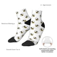 thumbnail image 6 of Fuzoiu Bee Print Adult Socks, Crew Moisture-wicking Socks, Unisex Cushion Crew Socks,Casual Sports Ankle Socks, 6 of 7