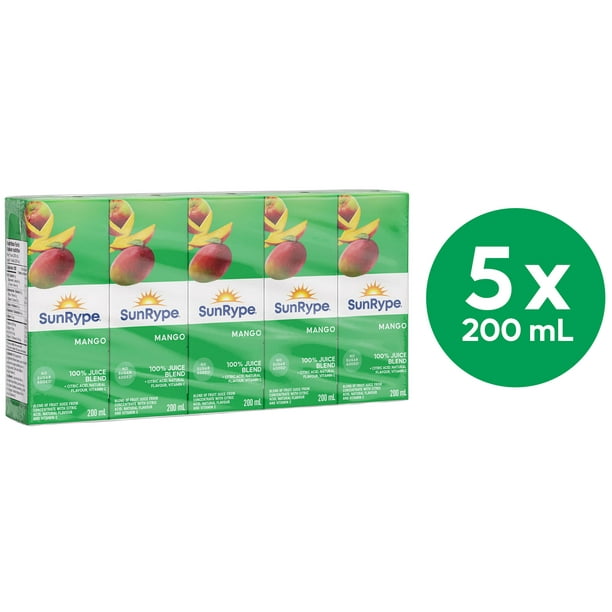 Boîtes de jus de mangue SunRype 200 ml