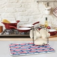 thumbnail image 2 of American Patriotic Stars Stripes Absorbent Dish Drying Mat,16 x 18 Inch Microfiber Kitchen Countertop Table Protector Multi-Purpose Counter Rack Sink Drainer Pad, 2 of 7