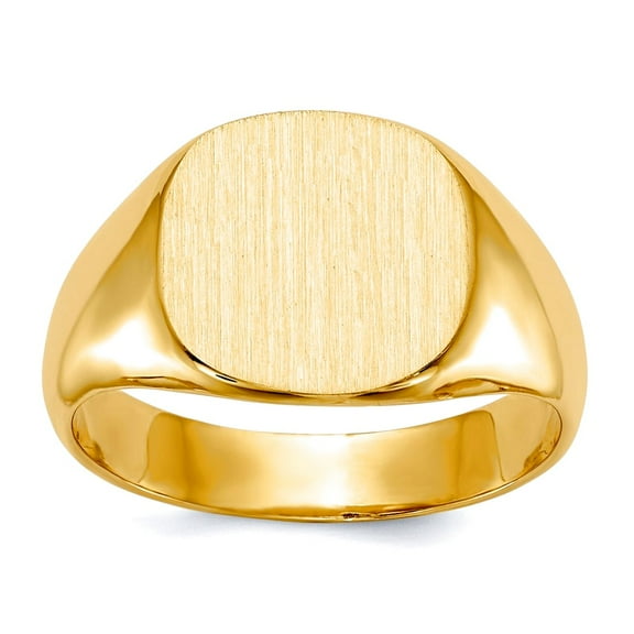 14k Yellow Gold Solid Back Mens Signet Ring Size 10 Ring for Men - 7.6 Grams