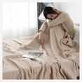 thumbnail image 6 of Harliver Cotton Waffle Weave Blanket King Size, Lightweight Washed Cotton Blanket for Spring & Summer - 78.74"x59.05" Soft Woven and Breathable Blanket for Bed Sofa Home Decor - Khaki, 6 of 9