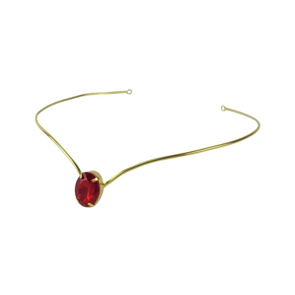 Adjustable Ruby Royal Queen Crown Princess Tiara Jeweled Headband Wedding Accessory