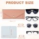 thumbnail image 2 of Funda de gafas de cuero con botón y paño de limpieza para mujeres y hombres, estuches para gafas de sol (rosa), 2 of 6