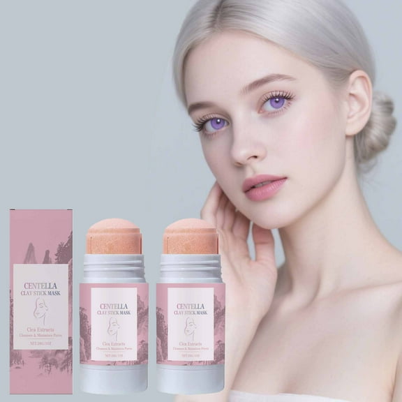 ONLYEOR 2pcs Centella Asiatica Mud Stick Mask, Centella Deep Cleanse Mask, Mask Deep Cleanses Hydrates Moisturizes, for Face Deep Pore Cleansing, Oil Control, Moisturizing 30g