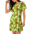 thumbnail image 2 of Balery St. Patrick's Day3 Camisón de manga corta con cuello redondo para mujer, cómodo y elegante., 2 of 6