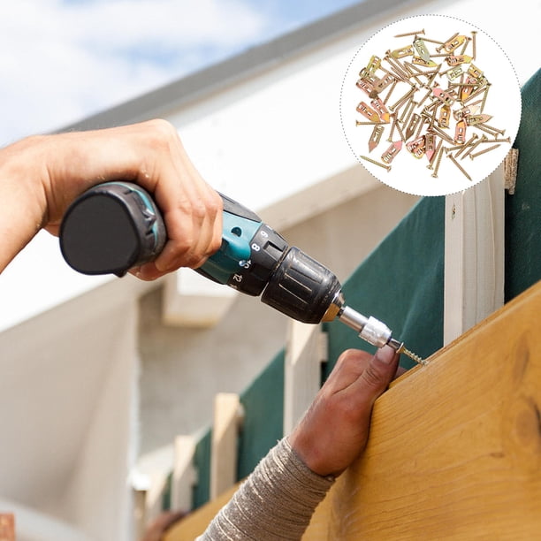 unbranded 50Ud Anclajes De Drywall Metálicos Dorados Con Tornillos De Expansión Para Uso En Hogar