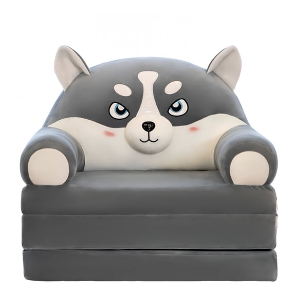 XIBUFE 2026 New Home Decor Plush Foldable Kids Sofa Backrest Armchair 2In1 Foldable Children Sofa Cartoon Lazy Sofa Children Flip Open Sofa Bed for Living Room Without Liner Filler Without Inner Core