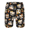 thumbnail image 4 of Kdxio Cat Skulls and Flowers Pattern Mens Casual Shorts - Drawstring Summer Beach Sports Shorts for Men, 4 of 9