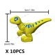 thumbnail image 3 of 10 piezas de bloques de construcción de dinosaurios World Chase Tyrannosaurus Rex Triceratops Stegosaurus figuras de acción accesorios de juguete para niños, 3 of 5