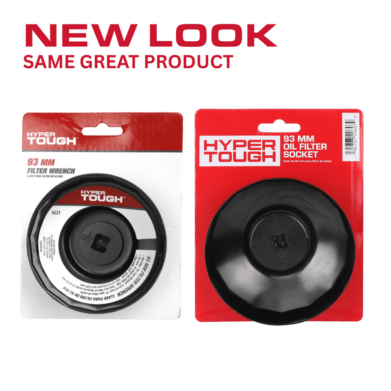 Hyper Tough Oil Filter D Cap Wrench 93mm for 15 Flute Multi-Flute