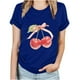 thumbnail image 4 of Blusas de Manga Corta para las Mujeres Divertida Impresión Cuello Redondo Camiseta Vintage, Blusas de Primavera para las Mujeres, 4 of 9