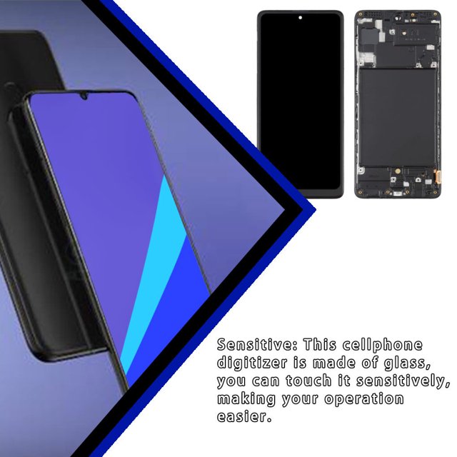 kurtrusly Samsung A715 Mobile Phone LCD Display Repair Glass Digitizer 1 Piece