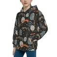thumbnail image 2 of KLL Unisex Kids Boys Girls Hooded Pocket Pullover Hoodies-Fox In The Forest, 2 of 5